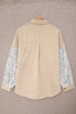 Patchwork Corduroy Buttoned Shirt Jacket